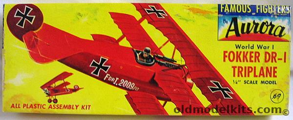 Aurora 1/48 Fokker DR-1 Triplane, 105-69 plastic model kit